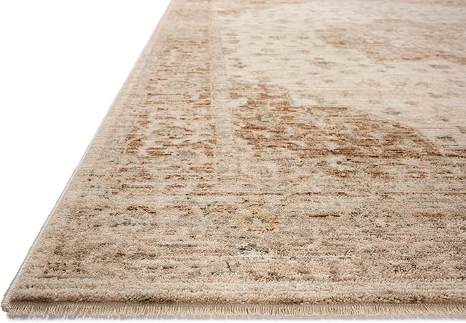 Loloi Magnolia Home by Joanna Gaines Junie Collection JUE-04 Natural/Clay 9'-6" x 13', .38" Pile Height, Area Rug