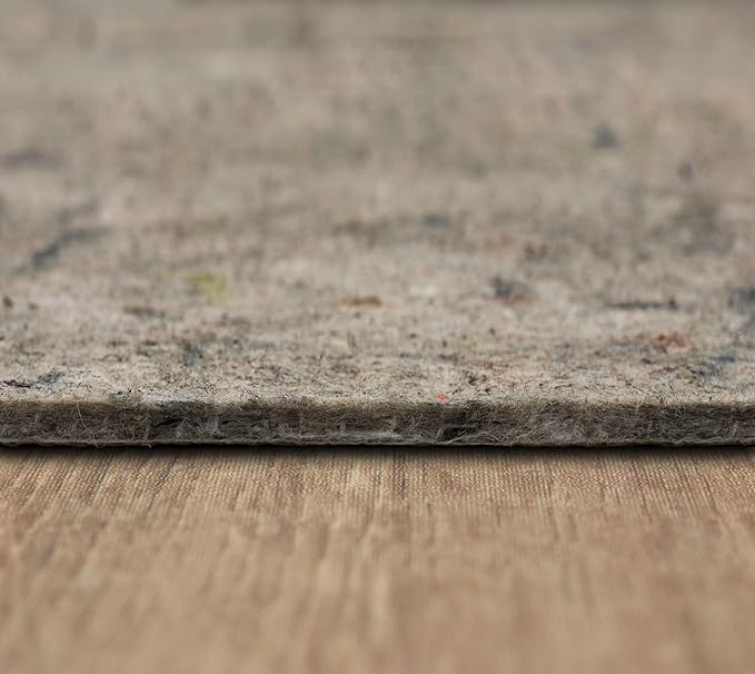 Mohawk Home 5' x 8' Non Slip Grip Rug Pad 1/4" Thick Dual Surface Felt Cushion + Rubber Gripper - Safe for All Floors