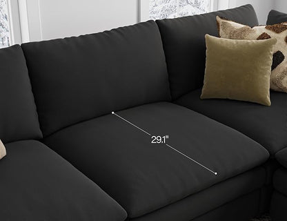 Txtin's Sectional Couches for Living Room U Shaped Cloud Couch with Ottoman Deep Plush 5 Seats Sofa Modern Sofa for Apartment