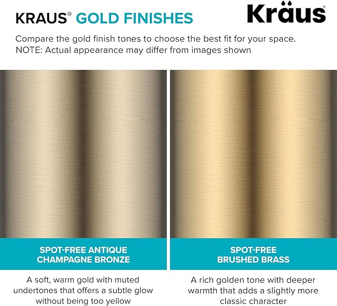 KRAUS Purita 100% Lead-Free Kitchen Water Filter Faucet in Brushed Brass, FF-100BB