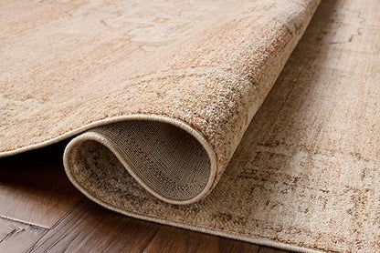 Loloi Chris Loves Julia Palma Collection PLM-02 Spice/Natural 6'-3" x 9'-6" Area Rug Vintage Style Boho Living Room Bedroom Carpet