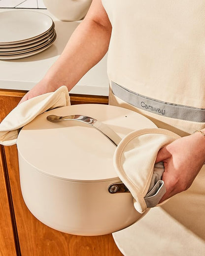 Caraway Pot Holders - 100% Organic Cotton Pot Holder - Double-Layer Stain Resistant Stitching - Resists High Heat & Low Cold Temperatures - Machine Washable - Navy
