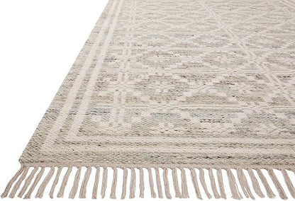 Loloi Angela Rose Rivers Collection RIV-02 Lagoon/Ivory 5'-0" x 7'-6" Reversible Area Rug