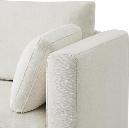 CHITA Sectional Sofa Set, Comfty Cloud Couch, FSC Certified Deep Seat Sectional Couch for Lving Room, 112 inch Width, 3 Seat Modern Modular Sofa, Linen