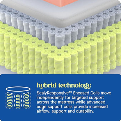 Sealy Dreamlife 12” Hybrid Mattress-in-a-Box, King, SealyComfort Gel Memory Foam, SealyResponsive Encased Coils, Surface-Guard Technology