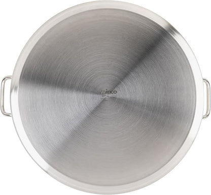Winco Heavy-Duty Stainless Steel Stock Pot with Cover, 60 Quart