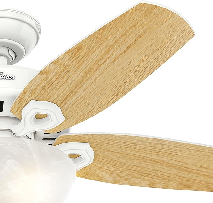 Hunter Fan 42 inch Small Room Ceiling Fan in Snow White with Bowl Light Kit (Renewed) (Snow White)