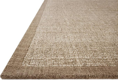 Loloi Magnolia Home by Joanna Gaines Henley Collection HNY-01 Ivory/Brown 3'-6" x 5'-6" Accent Rug