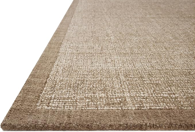 Loloi Magnolia Home by Joanna Gaines Henley Collection HNY-01 Ivory/Brown 5'-0" x 7'-6" Area Rug