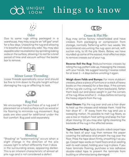 Unique Loom Trellis Frieze Collection Area Rug - Geometric (6' Round, Ivory/ Gray)
