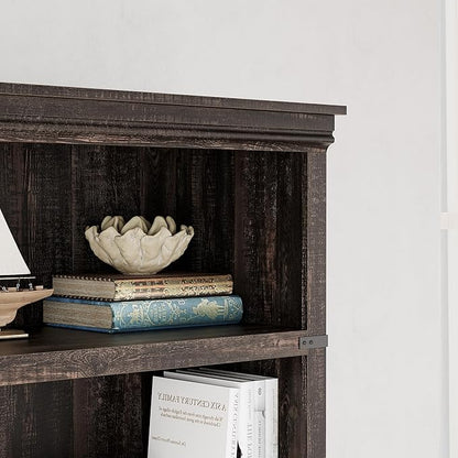 IDEALHOUSE 5 Tier Bookcase, Farmhouse Book Shelf with Storage, 71" Tall Book Case Wooden 5 Shelf Bookcase for Home Office, Living Room, Bed Room (Oak, 67.4" H x 31.5" W x 12.8" D)