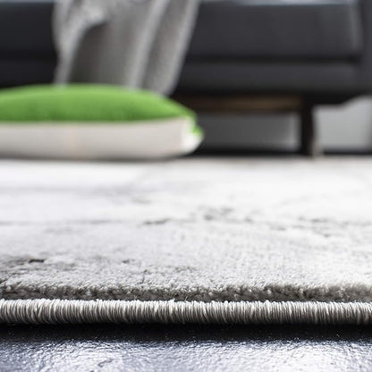 SAFAVIEH Craft Collection Runner Rug - 2'3" x 14', Grey & Silver, Modern Abstract Design, Non-Shedding & Easy Care, Ideal for High Traffic Areas in Living Room, Bedroom (CFT877G)