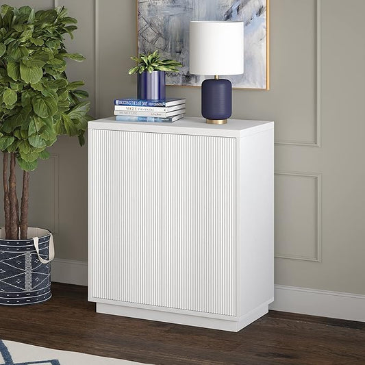Henn&Hart Alston Accent Cabinet, 28" Wide, White
