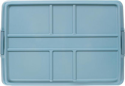 Hefty HI-RISE 72 Qt Large Plastic Storage Bins with Lids, 6 Pack Stackable Containers with Secure Latching Handles, Clear Storage Totes for Garage, Closet, Basement, Clothes and Household Organization