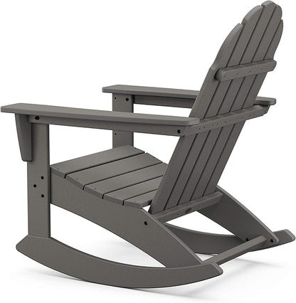 POLYWOOD Vineyard 3-Piece Adirondack Rocking Chair Set with Side Table - Premium HDPE Outdoor Furniture for Patio, Porch & Garden - Fade-Resistant All-Season Rockers - Multiple Colors Available