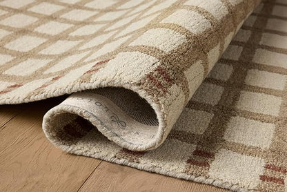 Loloi Magnolia Home by Joanna Gaines Waylon Collection WAY-02 Natural/Rust 2'-3" x 3'-9" Accent Rug