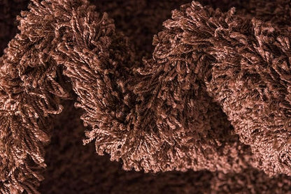 Unique Loom Solid Shag Collection Area Rug (8' x 11' Rectangle, Chocolate Brown)