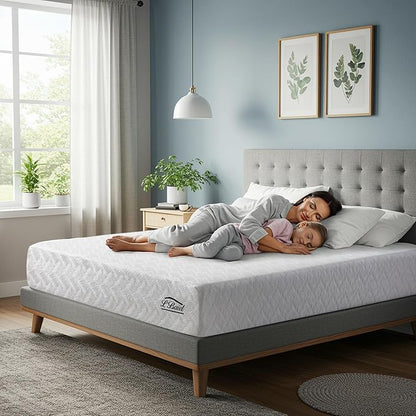 L’Baiet 10 Inch Gel Memory Foam Mattress, Twin Size - Bed in a Box - Medium Firm - Breathable Cooling-Gel Comfort Technology - Pressure Relief Comfy Support Soft Fabric Cover - CertiPUR-US Certified