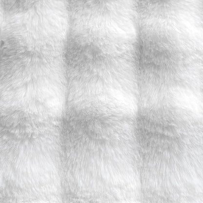 Neelvin Cream White Faux Fur Cozy Soft Double-Sided Decorative Throw Pillow Covers 12x20 inch Set of 2,Velvet Pillowcase Cushion Case for Sofa Couch