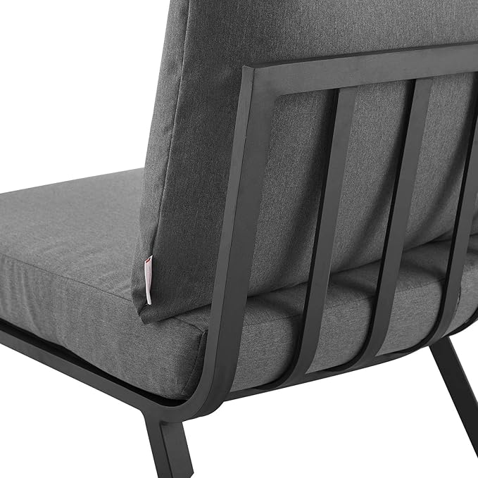 Modway Riverside Outdoor Furniture, 6-Piece Set, Gray Charcoal