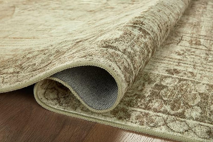 Loloi Magnolia Home by Joanna Gaines Banks Collection BAN-06 Natural/Granite 5'-0" x 7'-6", .13" Pile Height, Machine Washable, Area Rug