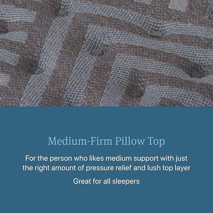 Beautyrest Days End Medium Firm Pillow Top 14.75" Mattress - Full - Cooling Tech, Supportive Durable Pocketed Coils, Pressure Relief, Motion Separation; 100 Night Sleep Trial and 10 Year Warranty