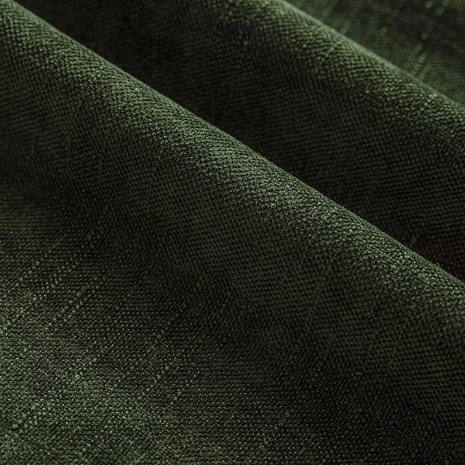 Foindtower Pack of 2 Textured Chenille Throw Decorative Pillow Covers Square Accent Solid Cushion Cover Neutral Farmhouse Lumbar Pillow Case for Couch Sofa Bedroom Living Room 12x20 Inch,Dark Green