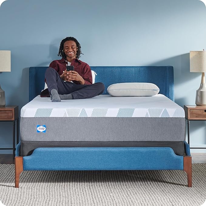 Sealy Dreamlife 12” Hybrid Mattress-in-a-Box, California King, SealyComfort Gel Memory Foam, SealyResponsive Encased Coils, Surface-Guard Technology