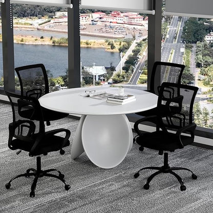 Bonzy Home Ergonomic Office Chairs Set of 6, Rolling Conference Chair with Wheels, Mesh Computer Desk Chair with 360°Swivel, Height Adjustable, 6 Pack