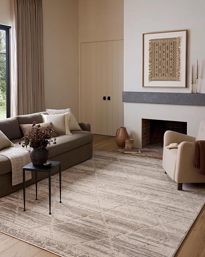 Loloi Amber Lewis Monty Collection MOT-02 Ivory/Natural 9'-2" x 13', .50" Pile Height, Area Rug