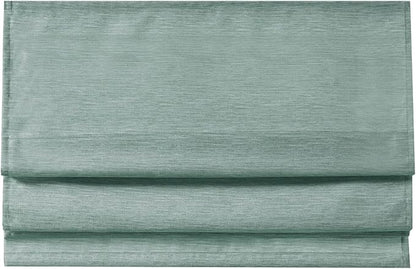 Madison Park Cordless Roman Shades Faux Silk Shade with Sheen 1-Panel Privacy, Room Darkening, Energy Efficient, Thermal Insulated Window Blind for Bedroom, Living Room Décor, 33"W x 64"L Como, Green