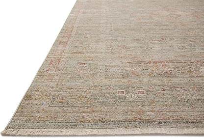 Loloi Chris Loves Julia Ida Collection IDA-05 Spa/Sunrise 2'-7" x 8'-0", .19" Pile Height, Runner Rug
