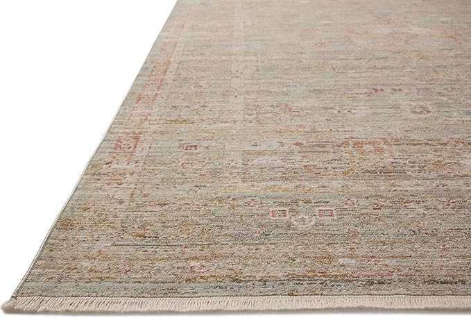 Loloi Chris Loves Julia Ida Collection IDA-05 Spa/Sunrise 6'-3" x 9'-4", .19" Pile Height, Area Rug