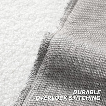 FUTEI Dark Grey Throw Pillow Covers 26x26 Inch Set of 2,Furry Faux Fur Teddy Boucle Textured Cushion Covers,Soft Fluffy Decorative Euro Pillow Shams,Home Decor for Couch Bed Living Room Office Car