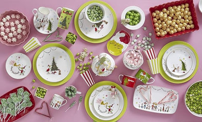 Lenox 895054 Merry Grinchmas Mugs, Set of 4, 14oz, Christmas Drinkware, Holiday Hosting
