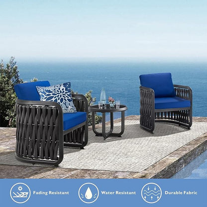 JMGBird Outdoor Chair Cushion Tufted Pillow, Deep Seat Outdoor Cushion Set 19"x19" Seat Cushions for Outdoor Furniture