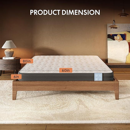 FLEXISPOT BF21Q Adjustable Bed Frame with 6 Inch Queen Size Gel Memory Foam Mattress, Viscose from Bamboo, Medium Firm, Certi-PUR & Oeko-TEX Certified, Bonus 4-Piece Queen Sheet Set Included.