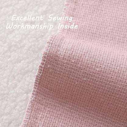 FUTEI Pack of 2 Pink Decorative Throw Pillow Covers 22x22 Inch Soft Cozy Solid Boucle Textured Cushion Case,Modern Home Decor for Couch Bed Living Room