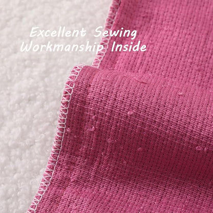 FUTEI Pack of 2 Hot Pink Decorative Throw Pillow Covers 16x16 Inch Soft Cozy Solid Boucle Textured Cushion Case,Modern Home Decor for Couch Bed Living Room