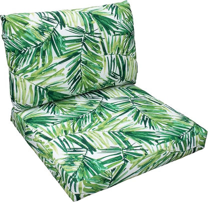 Tommy Bahama Deep Seating Lounge Cushion, 26" X 30" X 4", Coastal Palm Green Leaf