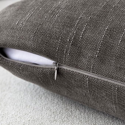 Foindtower Pack of 2 Soft Textured Throw Decorative Pillow Covers Square Accent Solid Cushion Cover Cozy Farmhouse Pillow Case with Zipper for Couch Sofa Bedroom Living Room 20x20 Inch, Charcoal