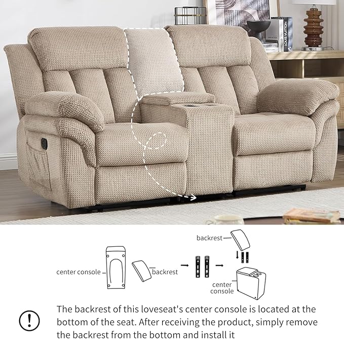 CANMOV Recliner Sofa Set, Oversize Power Lift Recliner Chair, Manual Loveseat and 3-Seat Sofa with Overstuffed Armrest for Living Room,Bedroom Furniture,Office,1+2+3 Seat Light Brown