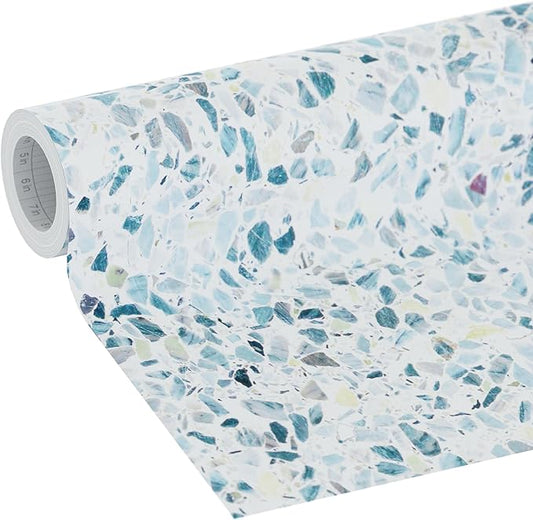 EasyLiner Peel & Stick Decor Removable Peel and Stick Wallpaper - Self Adhesive Decorative Shelf Paper for Cabinets, Walls, Resurfacing Projects - Adhesive Shelf Liner - 20in x 18ft - Sea Glass