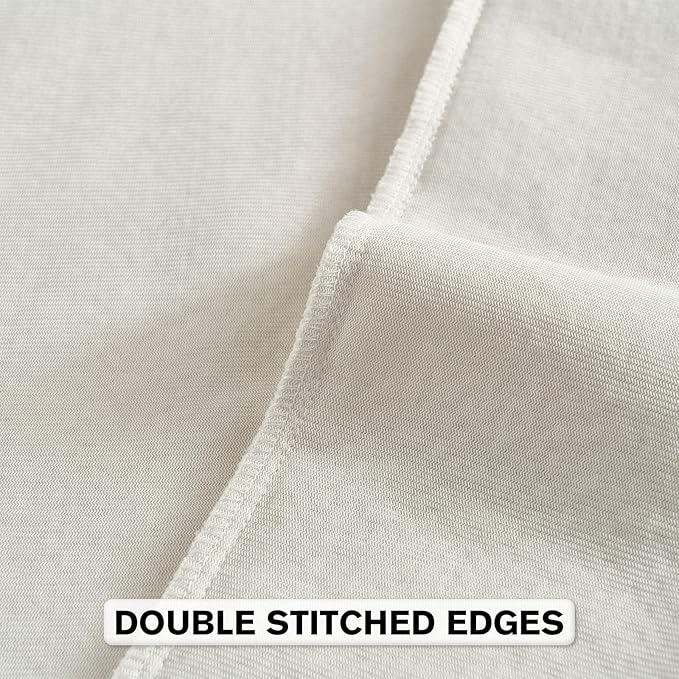 FUTEI Cream Chenille Throw Pillow Covers 12x20 Inch Set of 2,Soft Striped & Diamond Textured Lumbar Pillow Cases,Modern Home Decor for Couch Living Room