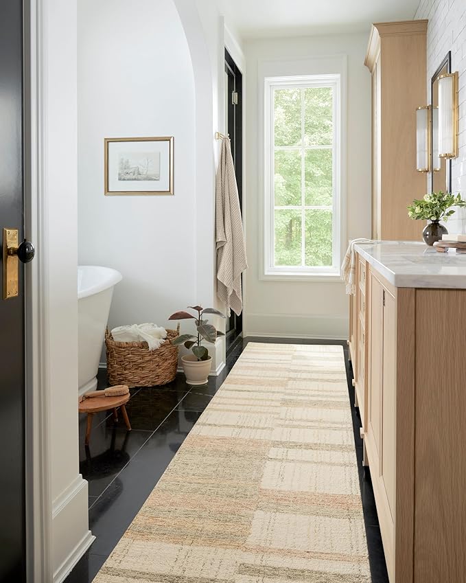 Loloi Chris Loves Julia Chris Collection CHR-04 Natural/Multi 2'-6" x 7'-6", .50" Pile Height, Runner Rug