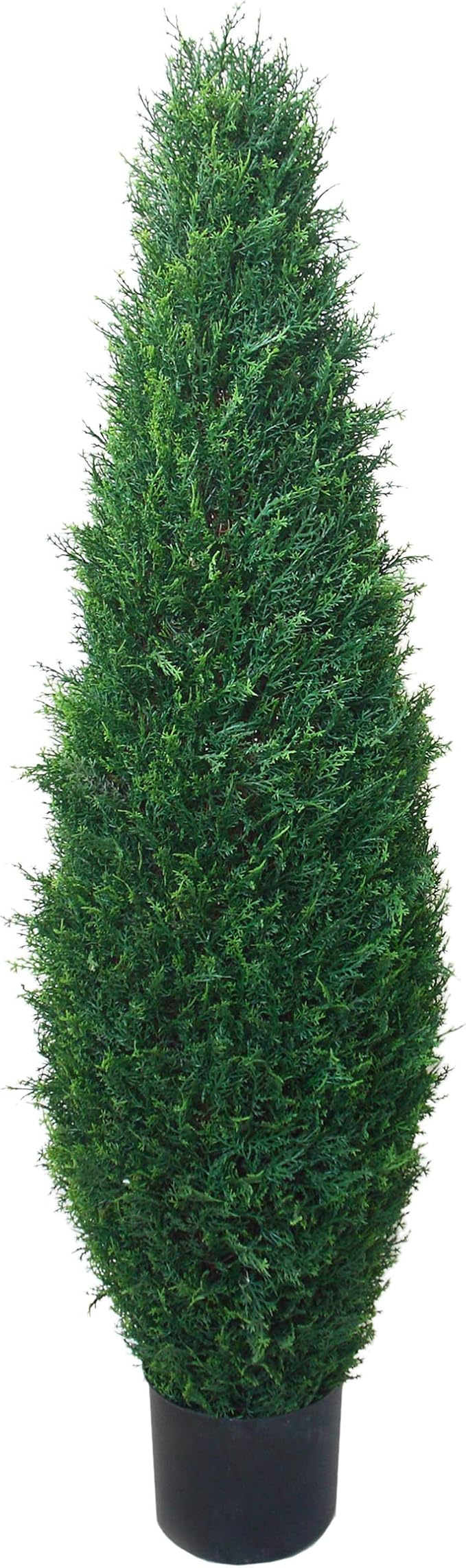 Pure Garden Artificial Topiary - 41" Tall Cypress Tree Shrub - Outdoor Decor - Faux Trees for Planters