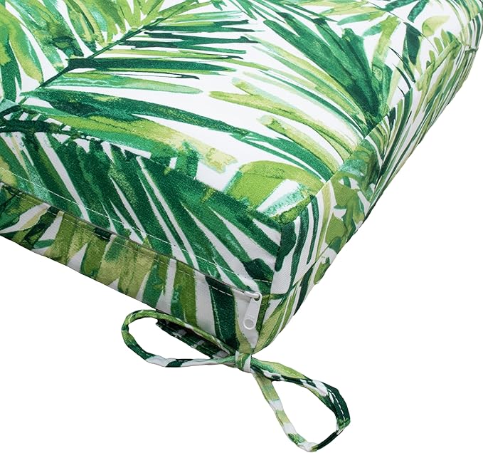 Tommy Bahama Deep Seating Lounge Cushion, 24" X 26" X 4", Coastal Palm Green Leaf