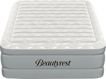 Beautyrest Luxaire, Full Size Luxury Air Mattress, 20 Inch Height with Cool Vent Top, Smart Auto Shut-Off Pump, Puncture Resistant Ever Firm Fabric with Edge Support