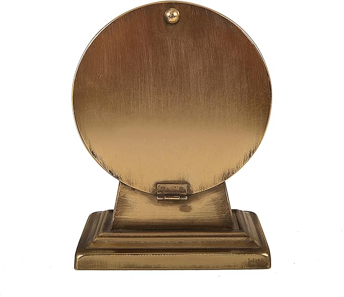 Creative Co-Op Vintage Metal Mantel Clock, Gold Finish
