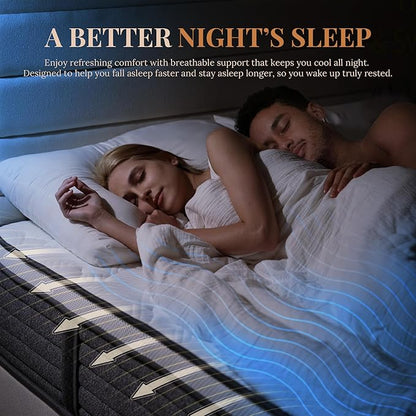 CH CHARME HOUSE Twin Mattress, 10 Inch Twin Size Hybrid in a Box, Medium Feel Foam and Individual Pocket Springs, Fiberglass Free Bed, Extra Edge Support, Pressure Relief, CertiPUR-US